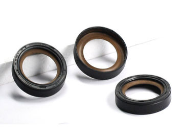 NBR / VITON / ACM Black Rubber Oil Seals With Moly Filled PTFE 312126