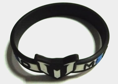 Black Relieving Stress / Sleep Silicone energy Bracelet Wristbands To Relieve Muscle