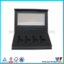 Black Color Paper Packaging Boxes with Clear Plastic Window